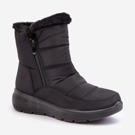 Botas de nieve con cremallera y piel Dritane de mujer negra negro 4