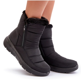 Botas de nieve con cremallera y piel Dritane de mujer negra negro 6