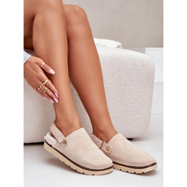 Pantuflas de Mujer con Plataforma, Forradas con Pelo, Piel de Oveja Beige de Sanilora 7