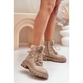 Botas aislantes con cremallera de ecopiel, Beige Willatta 2