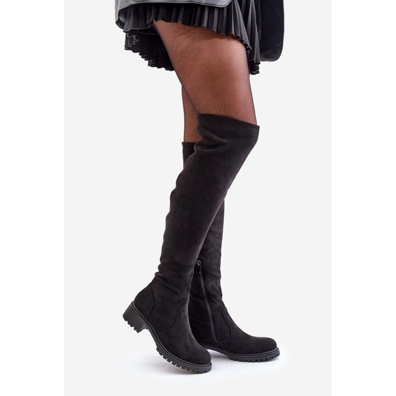 Botas planas por encima de la rodilla Filora negra negro 1