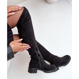 Botas planas por encima de la rodilla Filora negra negro 2