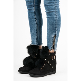 Kylie Zapatillas con pelo negro 2