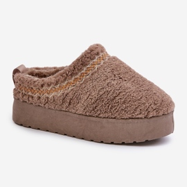 Botas de nieve con plataforma y pelo, tipo borreguito, beige oscuro Mesirra 4