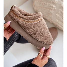 Botas de nieve con plataforma y pelo, tipo borreguito, beige oscuro Mesirra 7