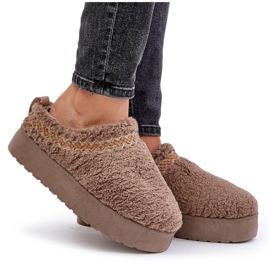 Botas de nieve con plataforma y pelo, tipo borreguito, beige oscuro Mesirra 8