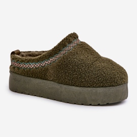 Botas de nieve con plataforma y pelo, tipo borreguito, Mesirra verde oscuro 4