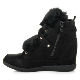 Kylie Zapatillas con pelo negro 4