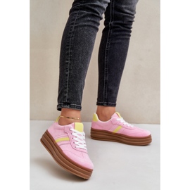 Zapatillas Mujer Plataforma Rosa Dravinnia rosado 4