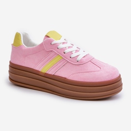 Zapatillas Mujer Plataforma Rosa Dravinnia rosado 6