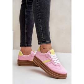 Zapatillas Mujer Plataforma Rosa Dravinnia rosado 7