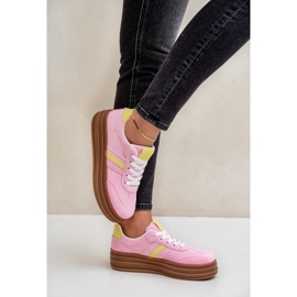 Zapatillas Mujer Plataforma Rosa Dravinnia rosado 8