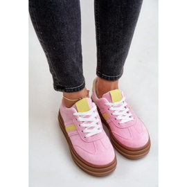 Zapatillas Mujer Plataforma Rosa Dravinnia rosado 9