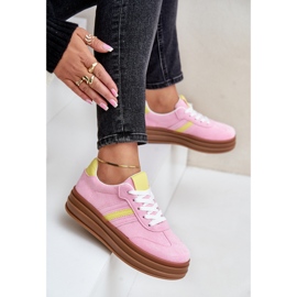 Zapatillas Mujer Plataforma Rosa Dravinnia rosado 11