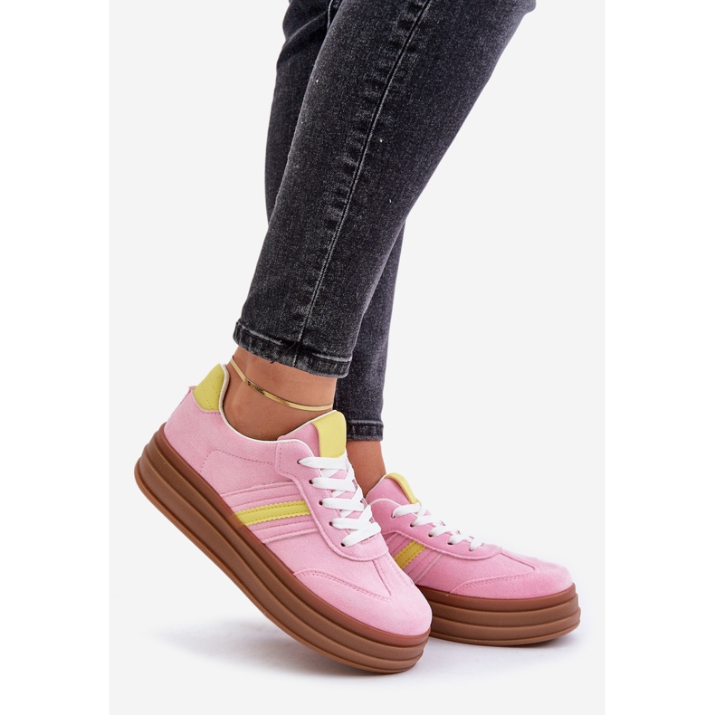 Zapatillas Mujer Plataforma Rosa Dravinnia rosado 1 Zapatillas Mujer Plataforma Rosa Dravinnia rosado 1