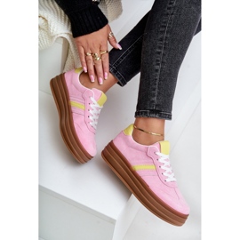 Zapatillas Mujer Plataforma Rosa Dravinnia rosado 2