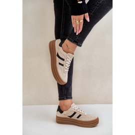 Zazoo N1176 Zapatillas de Ante con Plataforma, Beige 7