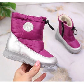Botas de nieve insuladas Kornecki Jr KOR6896A fucsia rosado 1