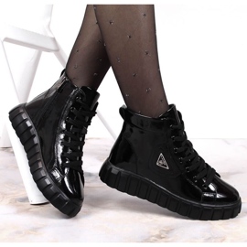Botines de charol sobre plataforma Filippo W PAW382 negro 6