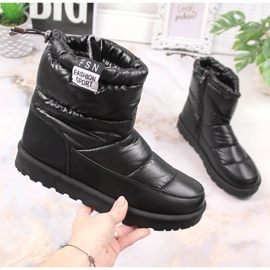 Botas de nieve metalizadas de Potocki W WOL119A negro 1