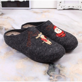 Pantuflas festivas de fieltro Panto Fino W KK267038 INT1798 gris 2