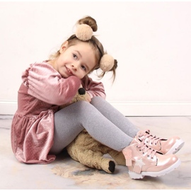 Botas aislantes brillantes Potocki W WOL121B rosado 2