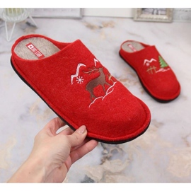 Zapatillas de estar por casa de fieltro de lana Big Star W INT1803B rojo 1