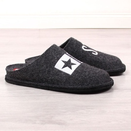Zapatillas de estar por casa de fieltro de lana Big Star INT1804 negro 1