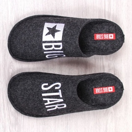 Zapatillas de estar por casa de fieltro de lana Big Star INT1804 negro 2