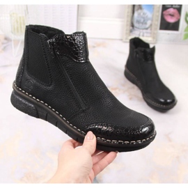 Cómodas botas con cremalleras aisladas Rieker W RKR555 negro 1