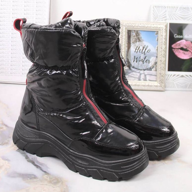 Botas de nieve en la plataforma aislada Filippo W PAW401A negro 1