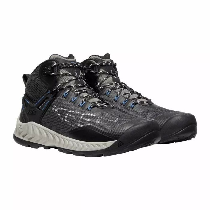 Zapatos KEEN Nxis Evo Mid Wp MAGNET/BRIGHT Cobalt KE-1026108 negro 1