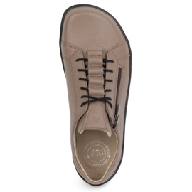Olivier Zapatos mujer minimalistas descalzos piel 1242 beige oscuro 4