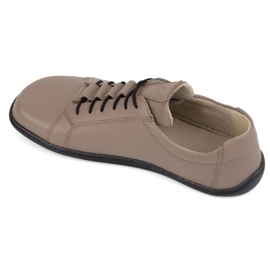 Olivier Zapatos mujer minimalistas descalzos piel 1242 beige oscuro 5