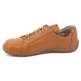 Olivier Zapatos de mujer minimalistas descalzos de piel 1242 rojo naranja 1