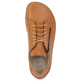 Olivier Zapatos de mujer minimalistas descalzos de piel 1242 rojo naranja 4