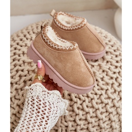 Botas de nieve para niños con plataforma, forradas con pelo, beige Vilabria 5