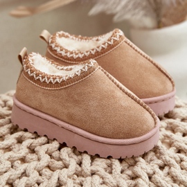 Botas de nieve para niños con plataforma, forradas con pelo, beige Vilabria 7