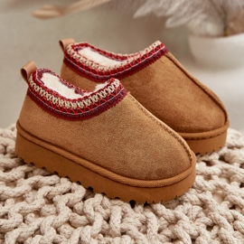 Botas de Nieve Infantil Plataforma Aislante con Pelo Vilabria Camel marrón 5