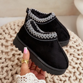 Botas de nieve para niños con plataforma, calentitas con pelo, negro Vilabria 5