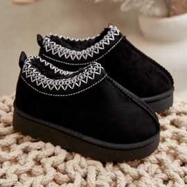 Botas de nieve para niños con plataforma, calentitas con pelo, negro Vilabria 6