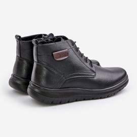 Botas con cordones y cremallera aisladas para hombre, negro Hlimena 2