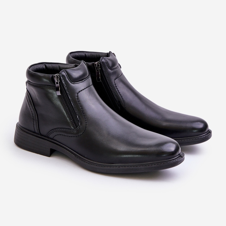 Botas De Hombre Con Cálida Piel Ecológica Negro Lilari 1