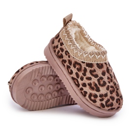 Botas de Nieve para Niños con Estampado de Leopardo en la Plataforma, Cálidas con Pelo, Marrón Vilabria beige 7