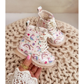 Botas Infantiles Aislante Con Cremallera Unicornios Beige Tiptop 5