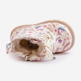 Botas Infantiles Aislante Con Cremallera Unicornios Beige Tiptop 3