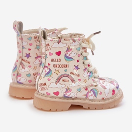 Botas Infantiles Aislante Con Cremallera Unicornios Beige Tiptop 6