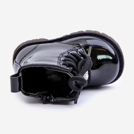 Botines infantiles de charol aislante con osito y cremallera, Negro Enchanta 2 Botines infantiles de charol aislante con osito y cremallera, Negro Enchanta 2
