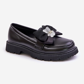Vinceza Mocasines Niña Piel Ecológica Lazo Negro Avallesa 6