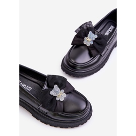 Vinceza Mocasines Niña Piel Ecológica Lazo Negro Avallesa 3